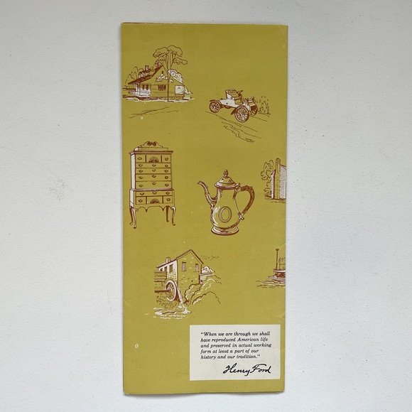 Vintage Henry Ford Museum and Greenfield Village Brochure With Luncheon Menu - Picture 4 of 8